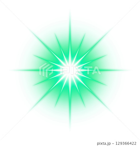 透明背景の緑色スターライトエフェクト 透明背景の緑色スターライトエフェクト 129366422