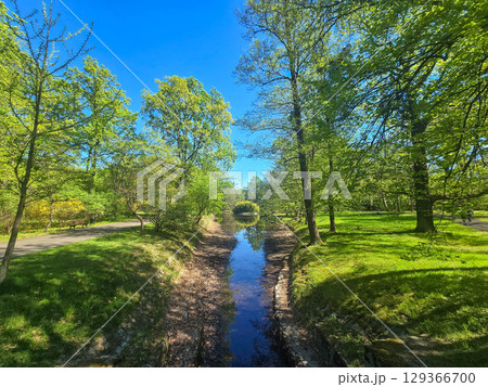 River View Flowing Through a Spring Park River View Flowing Through a Spring Park 129366700