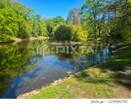 River View Flowing Through a Spring Park River View Flowing Through a Spring Park 129366705