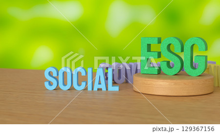 The ESG for ecology or  environment concept  3d Rendering. 129367156