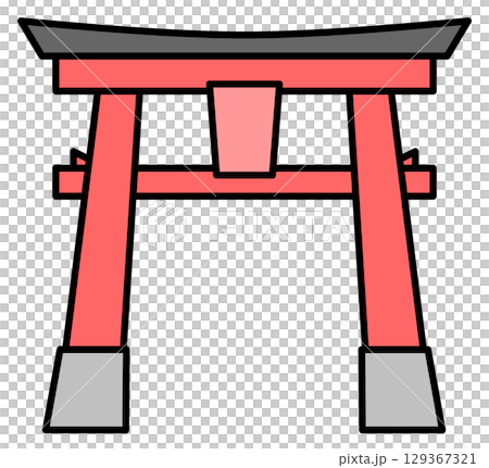 神社和寺廟的護身符和屏障的神秘鳥居插圖 129367321