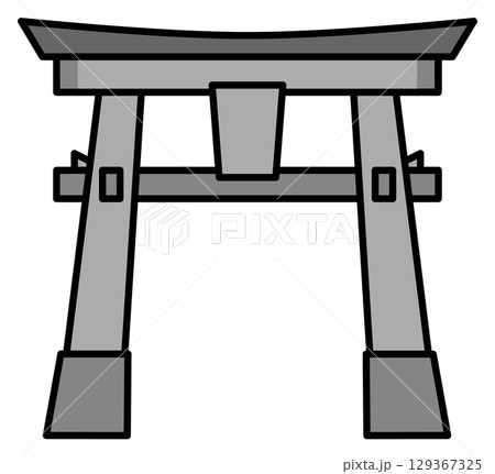 神社や仏閣にある魔除けや結界の神秘的な鳥居イラスト 神社や仏閣にある魔除けや結界の神秘的な鳥居イラスト 129367325