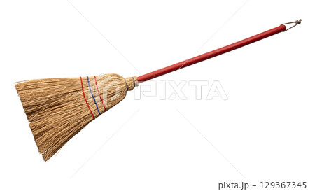 レトロな枝ぼうき 129367345