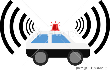パトカーのグラフィック素材イラスト パトカーのグラフィック素材イラスト 129368422