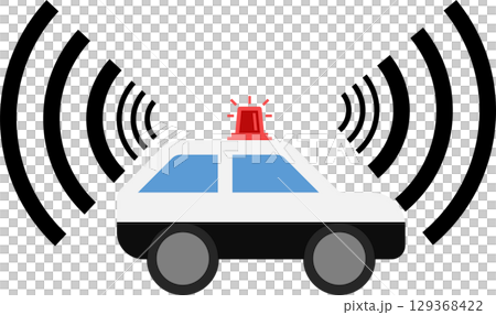 パトカーのグラフィック素材イラスト パトカーのグラフィック素材イラスト 129368422