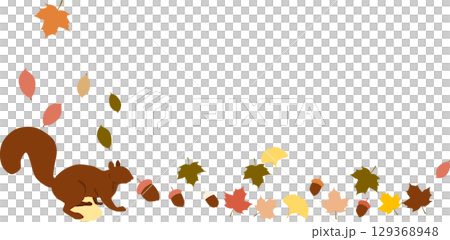 下落的葉子的例證在秋天 129368948