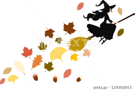 秋の落ち葉のイラスト 129368953