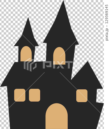 Castle illustration (night, Halloween) Castle illustration (night, Halloween) 129369145