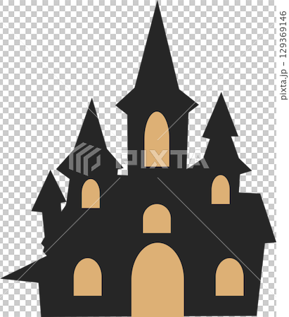 お城のイラスト(夜・ハロウィン) お城のイラスト(夜・ハロウィン) 129369146