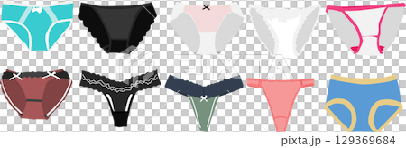 Pants illustration set Pants illustration set 129369684
