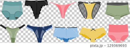Pants illustration set Pants illustration set 129369693