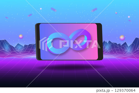 Virtual  conference screen concept 129370064