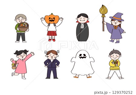ハロウィンの子供のセット 129370252