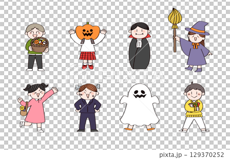 ハロウィンの子供のセット 129370252