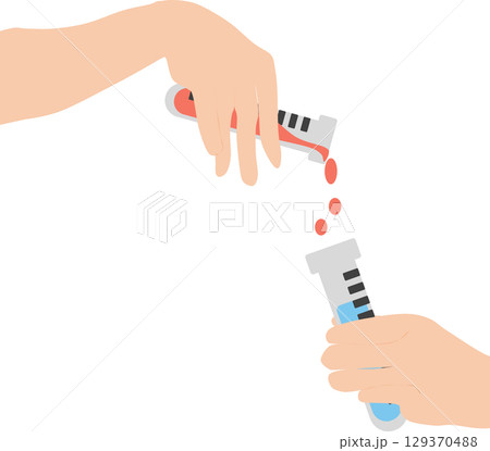 実験するグラフィック素材イラスト	 129370488