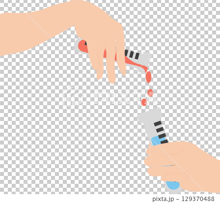 実験するグラフィック素材イラスト	 129370488