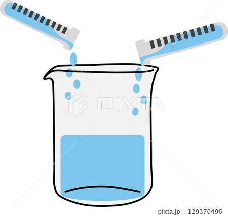 実験するグラフィック素材イラスト	 129370496