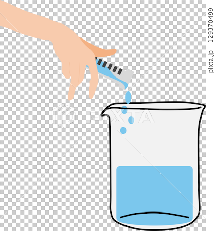 実験するグラフィック素材イラスト	 129370499