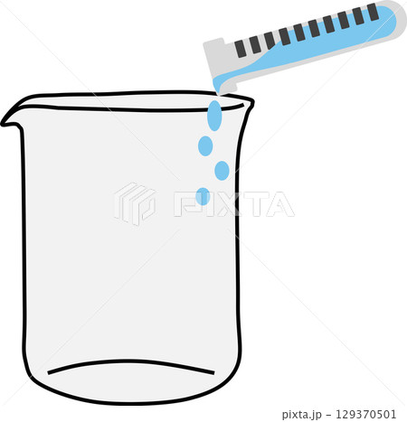 実験するグラフィック素材イラスト	 129370501