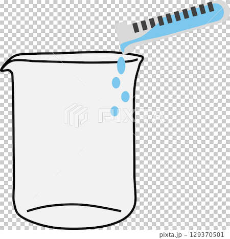 実験するグラフィック素材イラスト	 129370501