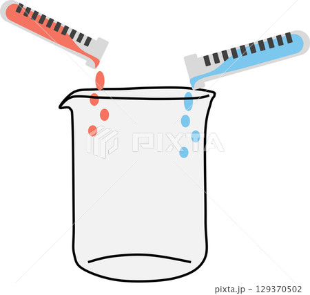 実験するグラフィック素材イラスト	 129370502