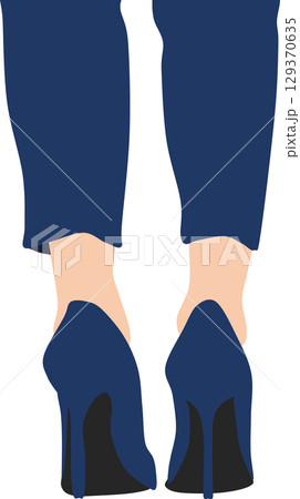 ハイヒールのグラフィック素材イラスト	 129370635