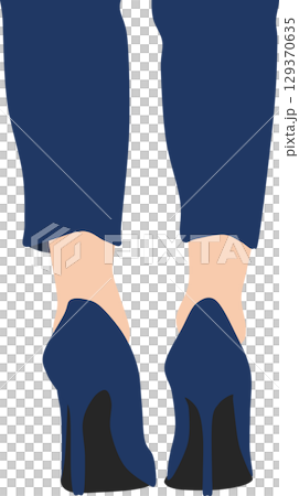 ハイヒールのグラフィック素材イラスト	 129370635