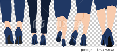 ハイヒールのグラフィック素材イラスト	 129370638