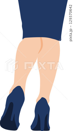 ハイヒールのグラフィック素材イラスト	 129370642