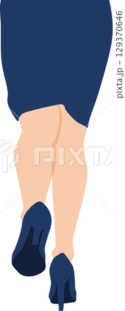 ハイヒールのグラフィック素材イラスト	 129370646