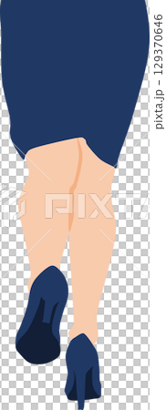 ハイヒールのグラフィック素材イラスト	 129370646