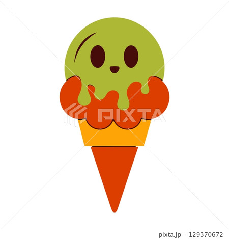 vector illustration, flat design. ice cream 129370672