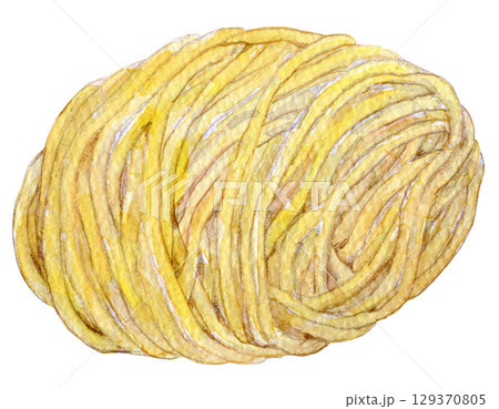 水彩イラスト　生麺　生ラーメン 129370805
