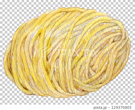 水彩イラスト　生麺　生ラーメン 129370805