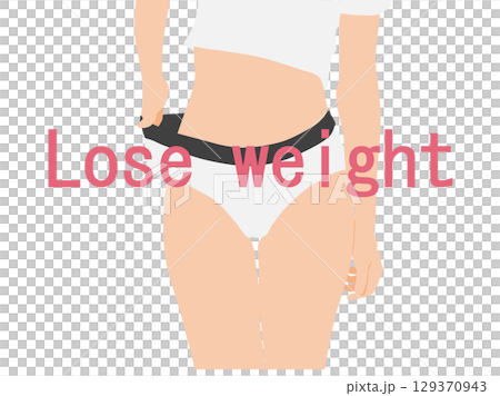 Illustration of a woman on a diet Illustration of a woman on a diet 129370943