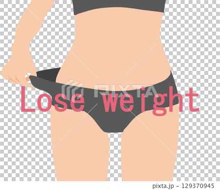 Illustration of a woman on a diet Illustration of a woman on a diet 129370945