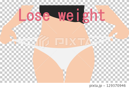 Illustration of a woman on a diet Illustration of a woman on a diet 129370946