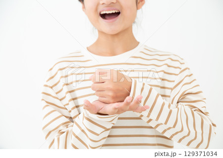 閃いた中学生の女の子 閃いた中学生の女の子 129371034