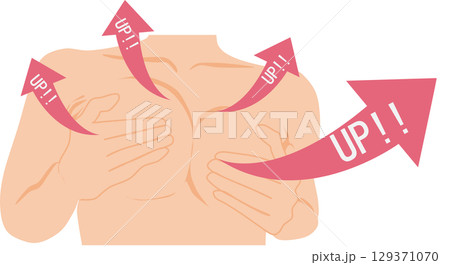 バストアップのグラフィック素材イラスト	 129371070