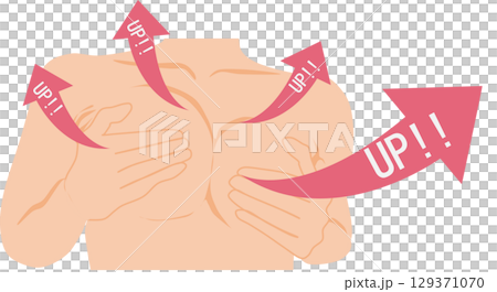 バストアップのグラフィック素材イラスト	 129371070