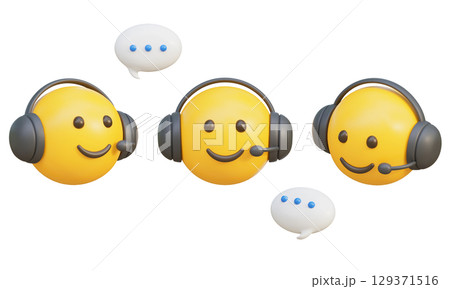 counselor wearing a headset emoji 3D graphic counselor wearing a headset emoji 3D graphic 129371516