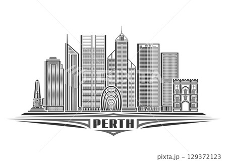 Vector illustration of Perth 129372123