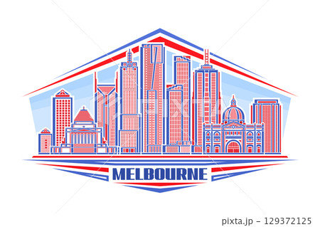 Vector illustration of Melbourne 129372125