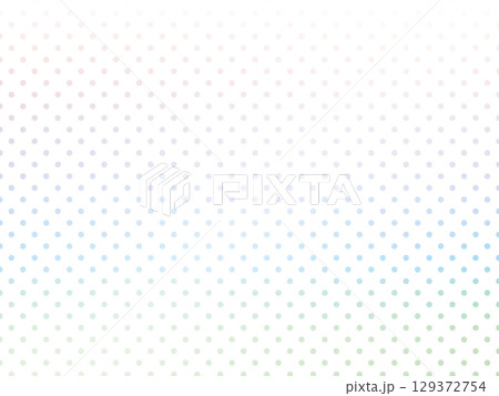 水玉模様のパステルカラーグラデーションの背景 129372754
