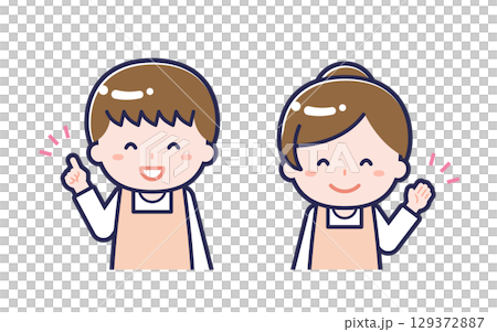 Nursery teacher / Duo / Male and female 01 129372887