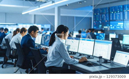 コールセンターのオペレーター コールセンターのオペレーター 129373009