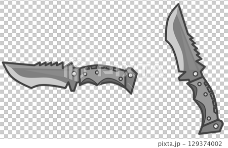 A sharp metal utility knife for survival use 129374002