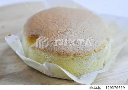 Japanese cotton cake, japanese cheese cake or cheese cake or sponge cake 129376759
