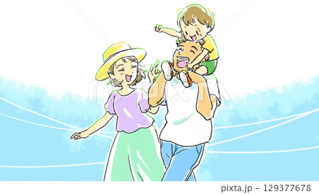 親子でお出かけ 親子でお出かけ 129377678