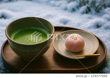 抹茶と和菓子〈冬〉　14 129377989